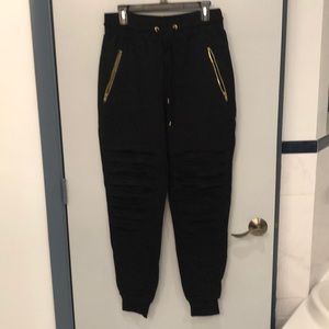 Black/gold sweat/jogging pants by rebel minds